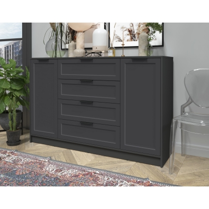 Тумба Тренд КТ-Т160 (Антрацит ЛДСП/ Пепел ЛМДФ) Ш1600 В1020 Г451 Тумба Тренд КТ-Т160 (Антрацит ЛДСП/ Пепел ЛМДФ) Ш1600 В1020 Г451